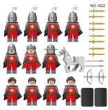 Đồ Chơi Lắp Ráp COMBO 12 Binh Lính Trung Cổ Cùng Ngựa Và Nhà Vua M1622 M1623 M1624 M1628 - Mô Hình Nhân Vật Chiến Binh