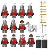 Đồ Chơi Lắp Ráp COMBO 12 Binh Lính Trung Cổ Cùng Ngựa Và Nhà Vua M1622 M1623 M1624 M1628 - Mô Hình Nhân Vật Chiến Binh