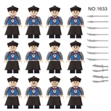 Một Set Mini Bính Lính Nhà Thanh M8045 M1629 M1633 M1631 M8118 - Đồ Chơi Lắp Ráp Nhân Vật Trung Cổ Trung Quốc