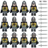 COMBO 12 Binh Lính Trung Cổ Kèm Trang Bị Như Trên Hình - Đồ Chơi Lắp Ráp Nhân Vật Kiếm Sĩ