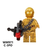 Lego Star War Minifigures Các Mẫu Nhân Vật C-3PO Ben Skywalker Tarfful Han Solo Paz Vizla Luke Obi-wan Palpatine WM6091