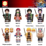 Minifigures Các Mẫu Nhân Vật Nezuko Tanjiro Rengoku Kyoujurou Zenitsu Trong Sát Quỷ Demon Slayer WM6116