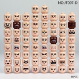 COMBO 66 Khuôn Mặt Biểu Cảm Với Nhiều Trạng Thái Khác Nhau JT007-D - Đồ Chơi Lắp Ráp Đầu Mini
