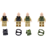 COMBO 5 Vỉ Mũ và Đai Hông Phụ Kiện MOC Army