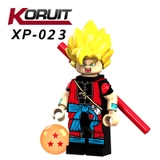 Minifigures Các Nhân Vật Trong Phim 7 Viên Ngọc Rồng Son Goku - Dragon Ball Goku Koruit XP021 XP022 XP023 XP024 XP025
