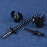 Một Phụ Kiện Vũ Khí Áo Giáo Mũ Cho Chiến Binh Gondor Phiên Bản Màu Đen NO.1233 - Phụ Kiện MOC