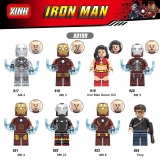 Minifigures Các Nhân Vật Super Heroes Ironman MK2 MK3 MK4 MK5 MK8 MK22 X0199