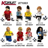 Minifigures Các Cầu Thủ Bóng Đá Nổi Tiếng Rolando Messi Neymar Beckham Modric Rô Béo