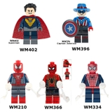 Minifigures Nhân Vật Người Nhện SpiderMan SuperMan Captain America Mới Nhất WM402 WM396 WM210 WM366 WM334