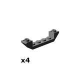 COMBO 4 Gạch Tấm Mái Lợp Đảo Ngược 6x1x1 NO.711 - Phụ Kiện MOC Tương Thích Lego Part 52501