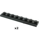 COMBO 2 Gạch Dài 1x8 Có Rãnh Trượt NO.745 - Phụ Kiện MOC Tương Thích Lego Part 4510