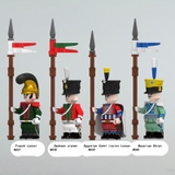 Mini Nhân Vật Lính Pháp Trong Cuộc Chiến Napoleon N037 - N040 Đồ Chơi Lắp Ráp Mô Hình Yêu Thích