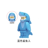 Mini Mô Hình Nhân Vật Người Cá Mập Màu Hồng Xanh Dương Xám N901 N902 N903 - Đồ Chơi Lắp Ráp Hoạt Hình Đáng Yêu