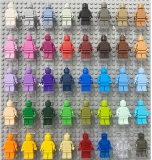 COMBO 40 Minifigures Màu Trơn Khác Nhau NO.953 - Phụ Kiện MOC Nhân Vật
