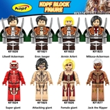 Minifigures Các Mẫu Nhân Vật Trong Phim Attack On Titan KF6174 - Đồ Chơi Lắp Ráp Mini