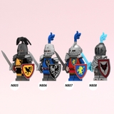 Mini Nhân Vật Chiến Binh Trung Cổ Hiệp Sĩ Quạ Đen Đại Bàng Đen N805-808 Đồ Chơi Lắp Ráp Binh Lính