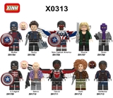 Minifigures Các Nhân Vật Trong Marvel Winter Soldier Falcon - Đồ chơi Lắp Ráp Mô Hình