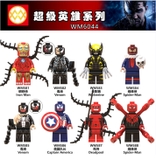 Minifigures Các Nhân Vật Ironman Venom Spiderman Deadpool Captian America.. WM6044