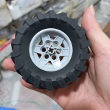 Một Cái Bánh Lốp Xe Kèm Mâm Kích Thước 81x35mm Phụ Kiện Đồ Chơi Lắp Ráp Tương Thích Part 56908 69912