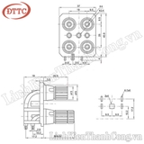 Cọc Đấu Dây Loa 4P WP4-10A 2 Hàng