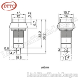 Nút Nhấn Giữ Trạng Thái PBS-11A 3A 250V - Màu Xanh