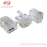 Hạt Điện Thoại RJ11 6P6C Mạ Vàng