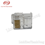 Hạt Điện Thoại RJ11 6P6C Mạ Vàng