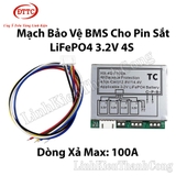 Mạch Bảo Vệ BMS Cho Pin Sắt LiFePO4 3.2V 4S 100A (HX-4S-F100A) - Hệ 4 Cell Nối Tiếp