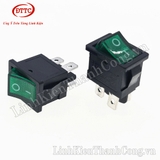 Công Tắc KCD1-104N 4 Chân Có Đèn Màu Xanh