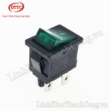 Công Tắc KCD1-104N 4 Chân Có Đèn Màu Xanh
