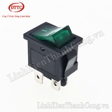 Công Tắc KCD1-104N 4 Chân Có Đèn Màu Xanh