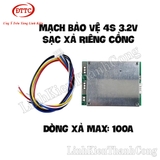 Mạch Bảo Vệ BMS 4S 100A 3.2V (Sạc Xả Riêng Cổng)