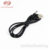 Cáp Chuyển USB Ra 5V Jack DC 5.5x2.1mm Màu Đen Dài 1 Mét