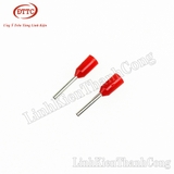 Đầu Cos Kim Tròn Bấm Dây Đơn E0508 Đỏ (100 Chiếc)