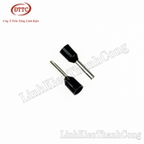 Đầu Cos Kim Tròn Bấm Dây Đơn E1008 Đen (100 Chiếc)