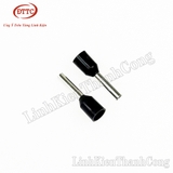 Đầu Cos Kim Tròn Bấm Dây Đơn E1508 Đen (100 Chiếc)