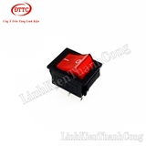 Công Tắc KCD4 6 Chân 16A 250V Màu Đỏ Có Đèn 31x25mm