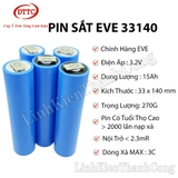 Pin Sắt EVE 33140 3.2V 15Ah Hàn Kẽm (Tặng kèm Khung)
