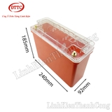 Hộp Nhựa Đóng Pin 4S, Nắp Trong Suốt, Có Quai, Đồng Hồ LCD, 240x185x92mm Chống Nước