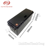 Hộp Nhựa Acquy Đóng Pin 500x185x242mm Kèm Màn Hình Đo Điện Áp Dung Lượng
