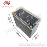 Hộp Nhựa Đóng Pin 4S 266x136x230mm Chống Nước, Màn Hình LCD 4S, Nắp Trong, Có Quai