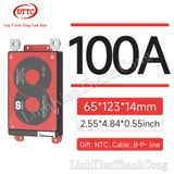 Mạch Bảo Vệ BMS DALY 24V 8S 3.2V 100A Mẫu K + NTC + 2 Dây Nguồn 7AWG