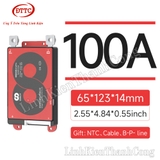 Mạch Bảo Vệ BMS DALY 48V 16S 3.2V 100A Mẫu K + NTC + 2 Dây Nguồn 7AWG