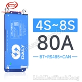 Mạch Bảo Vệ BMS DALY Thông Minh 12-24V 4S-8S 3.2V 80A, Có Cân Bằng Chủ Động 1A + NTC + Dây Nguồn 7AWG
