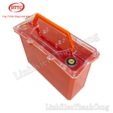 Hộp Nhựa Đóng Pin 12V 45Ah Màu Cam, Nắp Trong, Có Quai Xách, Đồng Hồ LCD