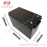 Hộp Nhựa, Vỏ Nhựa Đóng Pin 345x190x245mm, Lắp Được 4 Cell 280Ah, Loại Dùng Keo Dán Nắp
