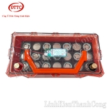 Hộp Nhựa Đóng Pin 12V 75Ah Màu Cam, Nắp Trong, Có Quai Xách, Đồng Hồ LCD