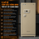 Két sắt Xiaomi CRMCR 150LE cỡ lớn 220kg Khóa vân tay báo đúng tên người mở, 8 chế độ cảnh báo về điện thoại
