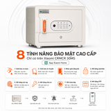 Két Sắt Mini Xiaomi CRMCR 30MS: Vân Tay Định Danh, Báo Đúng Tên Người Mở Về Điện Thoại, 8 Tính Năng Cảnh Báo Điện Thoại