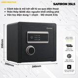 Két sắt mini Safiron 35LS khóa vân tay điện tử màu đen chính hãng